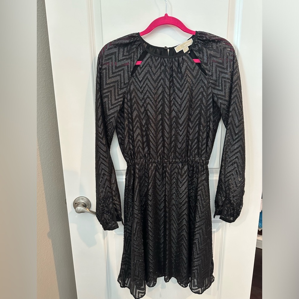 Michael Kors sequined mini dress. Fully lined except for the sleeves